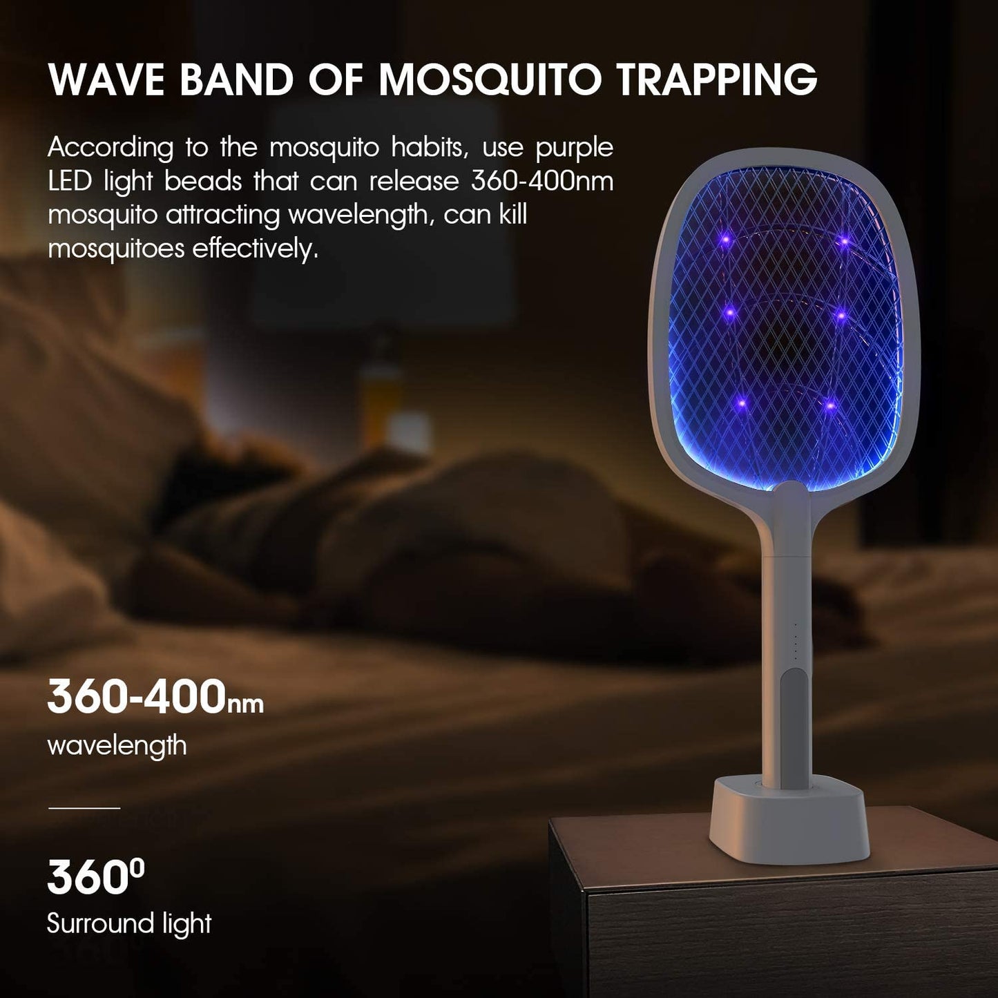 Bug Zapper, tapette à mouches électrique 3000 volts,