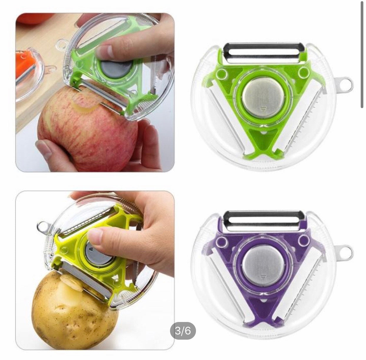 éplucheur de cuisine 3 en 1, coupe-légumes multifonction, éplucheur de légumes et de fruits, outil de rabotage
